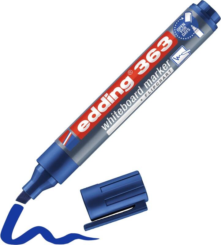 edding 363 Niet-permanent Whiteboard-marker Blauw Breed Beitelpunt 1 - 5 mm