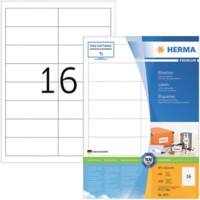 HERMA Etiketten 4672 Klevend A4 Wit 97 x 33,8 mm  100 Vellen à 16 Etiketten