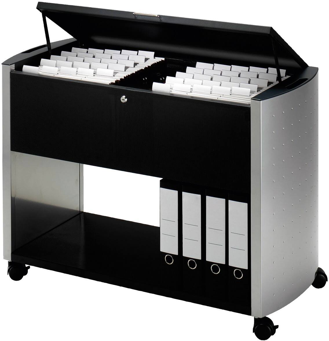 DURABLE Hangmappenwagen A6586-3719 2 Vakken Zilver, zwart 985 x 440 x 695 mm