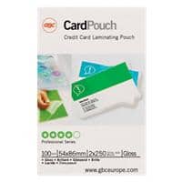 GBC Card Lamineerhoezen Visitekaartje & creditcard Glanzend 250 (2 x 250 micron) Transparant 100 Stuks