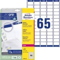 Avery Mini adresetiketten Ultragrip Zelfklevend 38,1 x 21,2 mm Wit 25 Vellen à 65 Etiketten