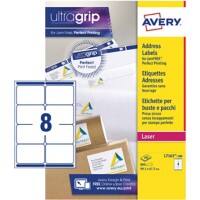 Avery UltraGrip Verzendetiketten L7165-100 Klevend A4 Wit 99,1 x 67,7 mm 100 Vellen à 8 Etiketten