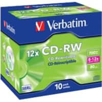 Verbatim CD-RW 8-12x 700 MB 10 Stuks