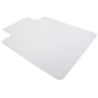 Realspace Standaard Stoelmat PVC (Polyvinylchloride) Rechthoek met voorstuk Transparant 120 x 90 cm Harde vloer
