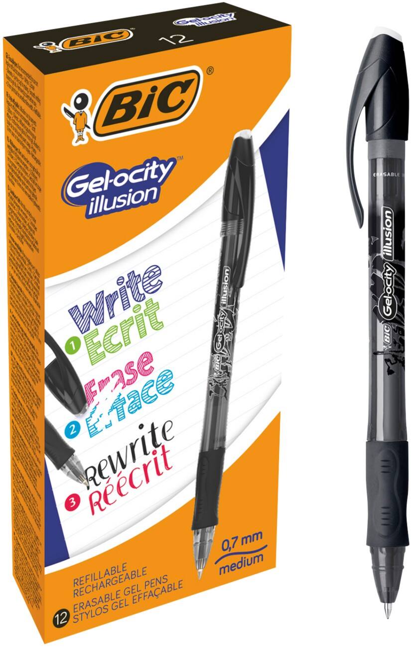 BIC Gel-ocity Illusion Gel rollerbalpen 0.4 mm Zwart 12 Stuks