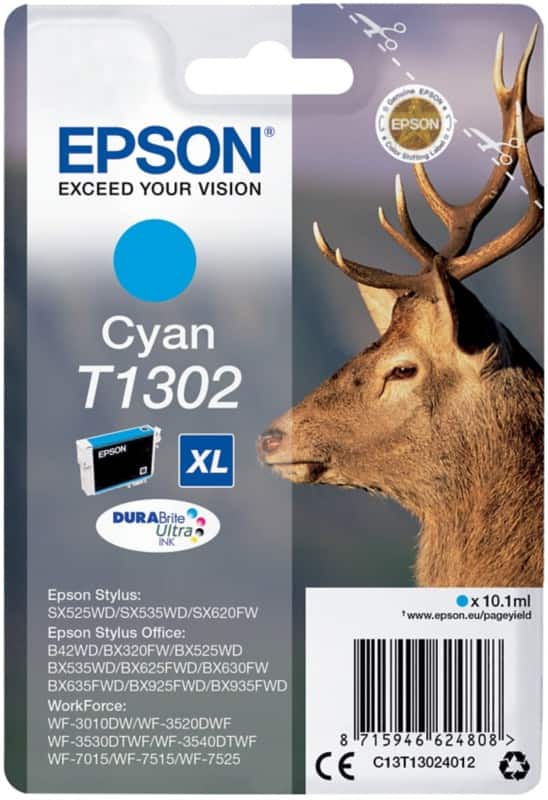 Epson T1302 Origineel Inktcartridge C13T13024012 Cyaan