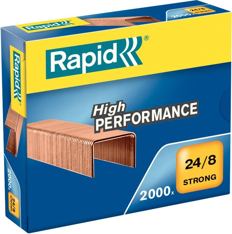 Rapid Strong Nietjes 24/8 24859200 Koper, Staal Koper 2000 Nietjes