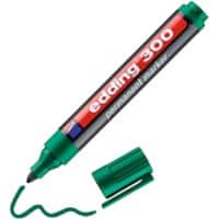 edding 300 Permanent marker  Medium Ronde punt 1,5 - 3 mm Groen Navulbaar Waterbestending