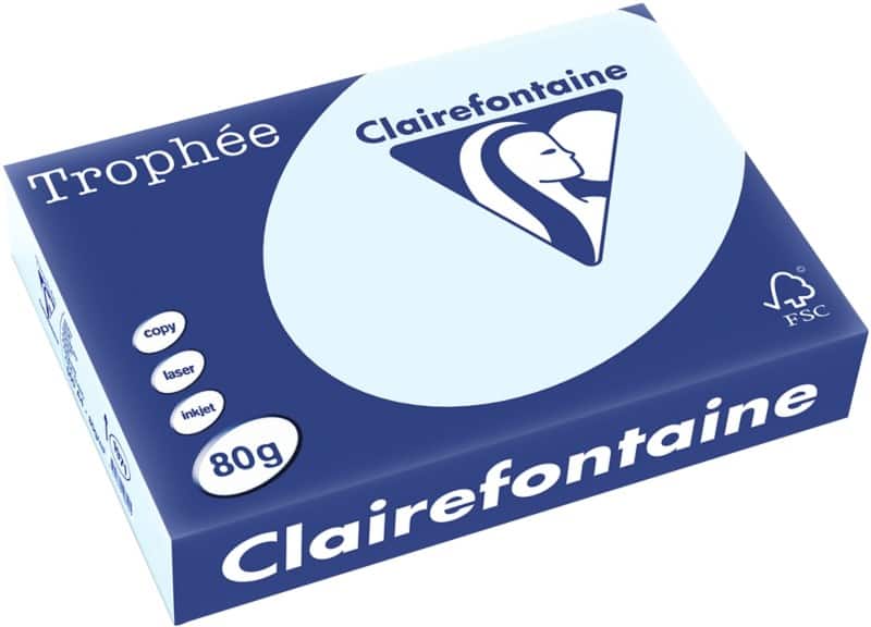 Clairefontaine Trophee 1971 A4 Gekleurd papier Blauw 80 g/m² Mat 500 Vellen