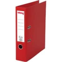 Viking Breed Ordner A4 75 mm Rood 2 Ringen Karton, PP (Polypropeen) Mat Staand