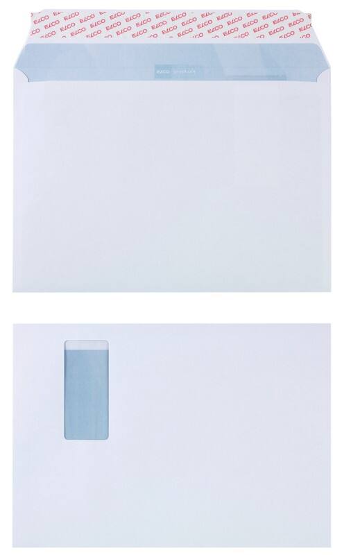 Elco Premium Enveloppen Met Venster C4 324 (B) x 229 (H) mm Kleefstrip Wit 120 g/m² 250 Stuks