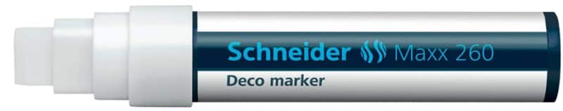 Schneider Maxx 260 Niet-permanent Krijtmarker Wit Extra breed Beitelpunt 15 mm