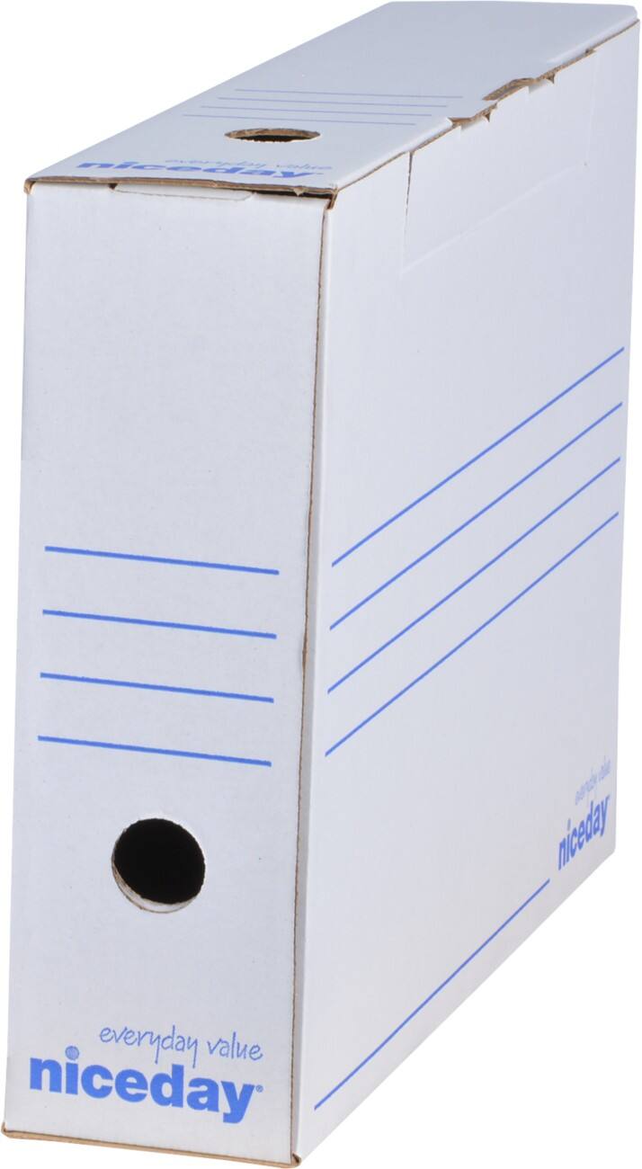 Niceday Archiefdozen A4 Wit 100% gerecycleerd karton 8 x 33,5 x 24,5 cm 10 Stuks