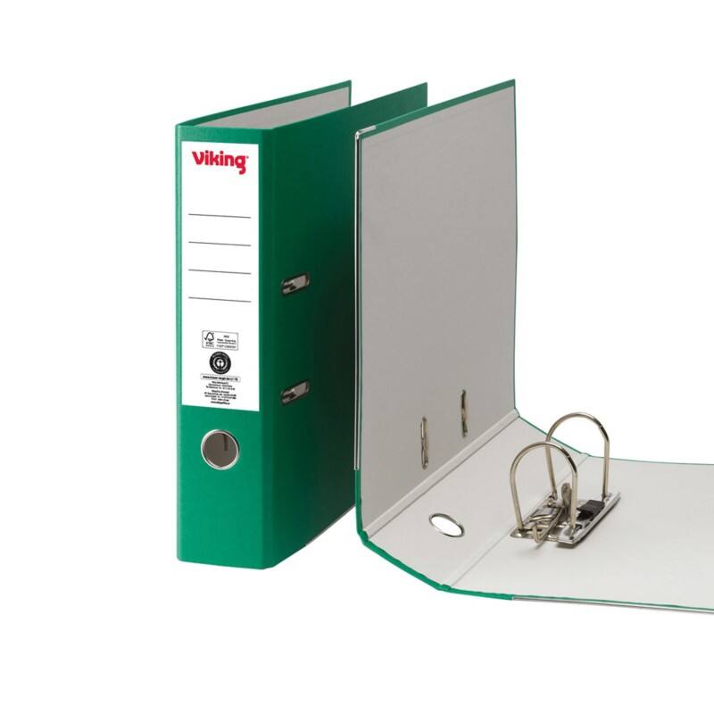 Viking Breed Ordner A4 75 mm Groen 2 Ringen Karton Mat Staand Gerecycled