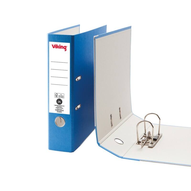 Viking Breed Ordner A4 75 mm Blauw 2 Ringen Karton Mat Staand Gerecycled