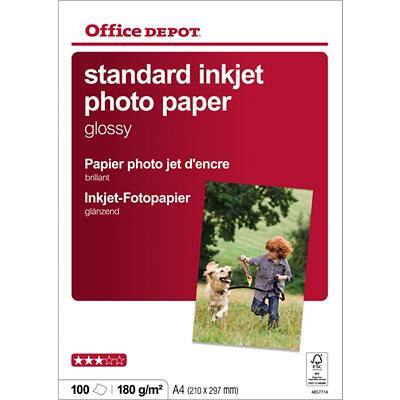 Office Depot Inkjet fotopapier A4 Glanzend 180 g/m² 21 x 29,7 cm Wit 100 Vellen