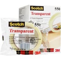 Scotch Plakband Crystal Clear 550 Transparant 19 mm (B) x 66 m (L) PP (Polypropeen)  8 Rollen