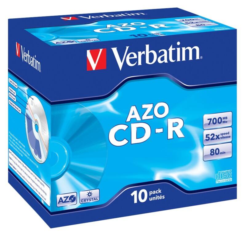 Verbatim CD-R 52x 700 MB - 80 min Jewelcase 10 Stuks