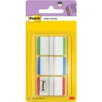 Post-it Index Rechthoekig 2,54 x 3,81 cm Kleurenassortiment Strong 3 Stuks à 22 Strips