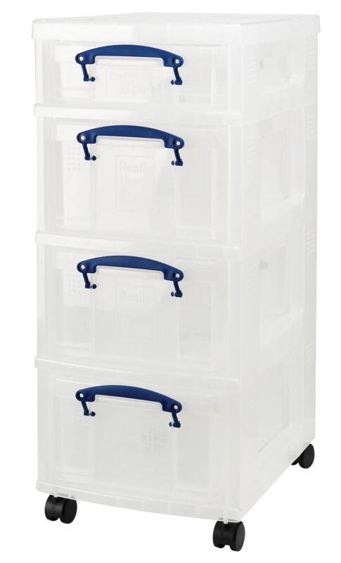Really Useful Box Kunststof Box 3 x 9L, 1 x 4 l Transparant 30 x 40 x 73 cm
