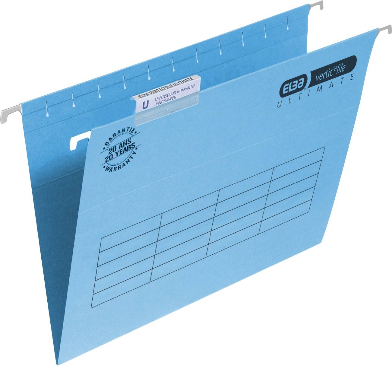 ELBA Hangmappen Ultimate Folio Blauw Karton V-bodem 23,5 cm 25 Stuks