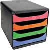 Exacompta Big-Box Ladenblok Zwart, kleurenassortiment A4+ Polystyreen 27,8 x 34,7 x 26,7 cm