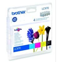 Brother LC970VALBP Origineel Inktcartridge Zwart, cyaan, magenta, geel Multipack 4 Stuks