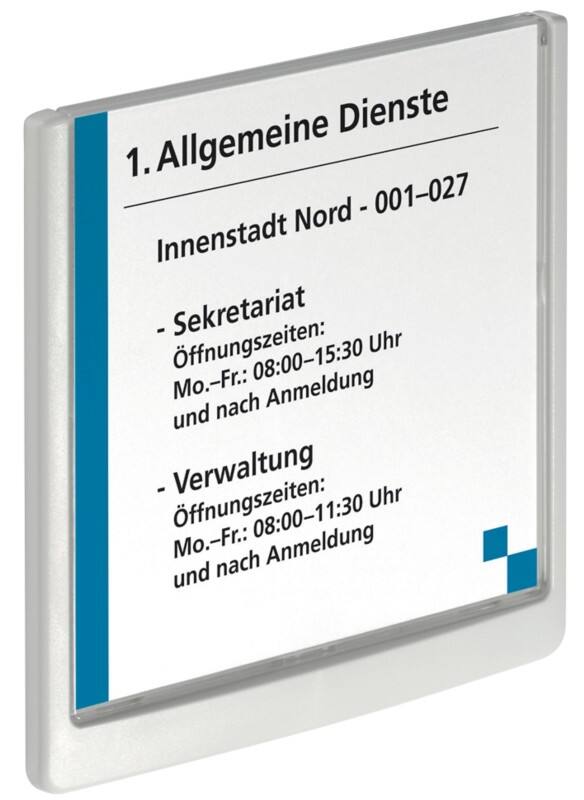 DURABLE CLICK SIGN Deurbord Kleefstof, schroeven 14,9 x 14,9 cm
