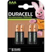 Duracell Batterij Rechargeable AAA 900 mAh Nikkel-metaalhydride (NiMH) 1.2 V 4 Stuks