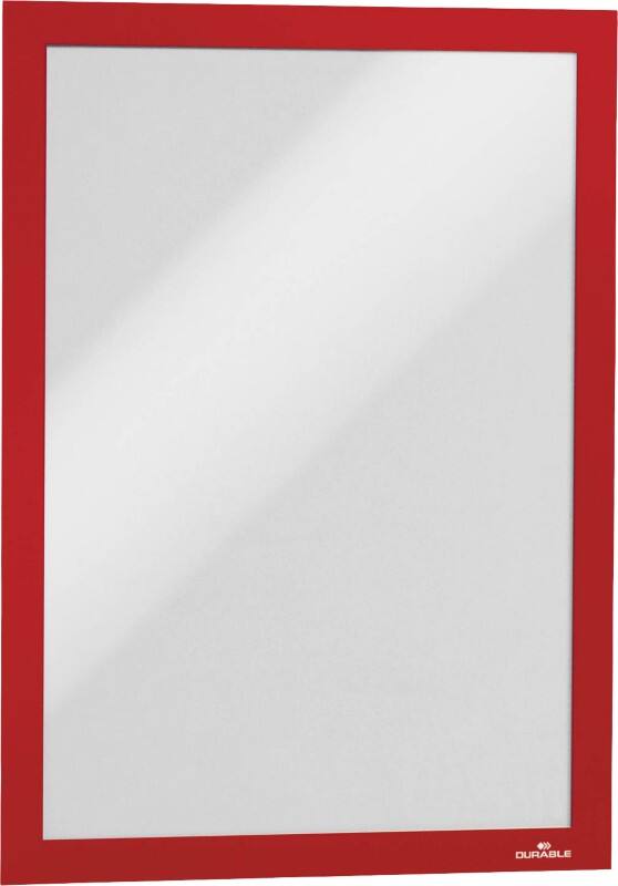 DURABLE DURAFRAME A4 Displayframe Zelfklevend, Magnetisch Rood Klevend PVC (Polyvinylchloride) 487203 23,4 (B) x 0,6 (D) x 32,6 (H) cm 2 Stuks