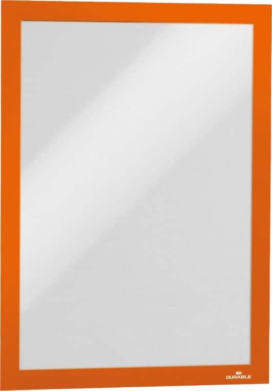 DURABLE DURAFRAME A4 Displayframe Zelfklevend, Magnetisch Oranje Klevend PVC 487209 23,4 (B) x 0,6 (D) x 32,6 (H) cm 2 Stuks