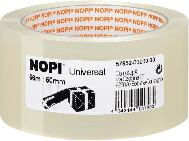 Nopi Verpakkingstape Universal 50 mm x 66 m Transparant
