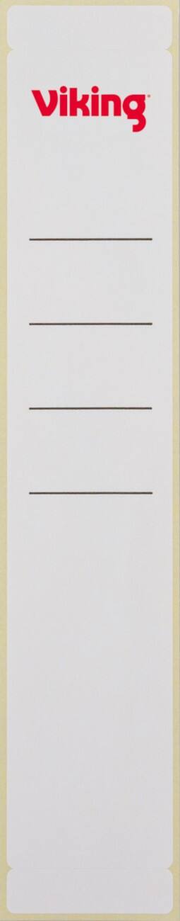 Office Depot Ordnerrugetiketten Zelfklevende kort smal Wit 10 Stuks