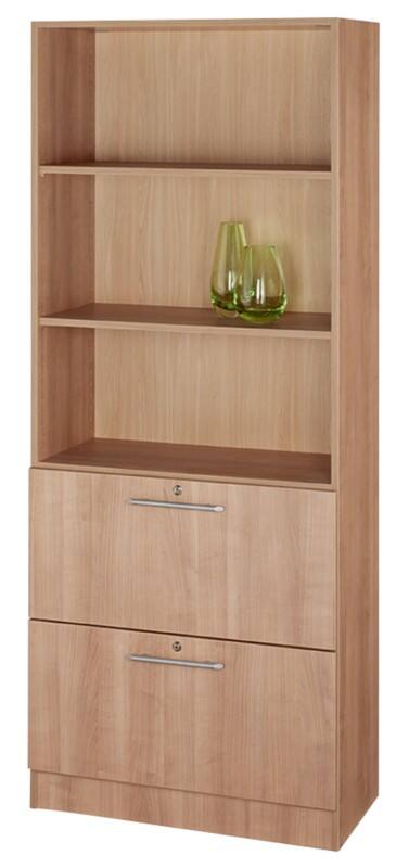 Hammerbacher Matrix Gemelamineerde spaanplaat Kast 2 Planken 800 x 420 x 2.004 mm Bruin Walnoot