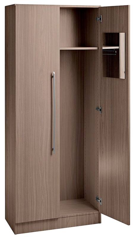 Hammerbacher Matrix Garderobe Gemelamineerde spaanplaat 1 Plank Afsluitbaar 800 x 420 x 2.004 mm Walnoot Bruin