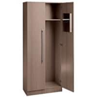 Hammerbacher Matrix Garderobe Gemelamineerde spaanplaat 1 Plank Afsluitbaar 800 x 420 x 2.004 mm Walnoot Bruin