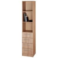 Hammerbacher Matrix Gemelamineerde spaanplaat Kast 2 Planken 406 x 420 x 2.004 mm Bruin Walnoot