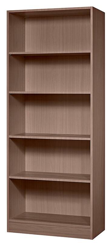 Hammerbacher Gemelamineerde spaanplaat Boekenkast 4 Planken 800 x 400 x 2.004 mm Donkerbruin Walnoot