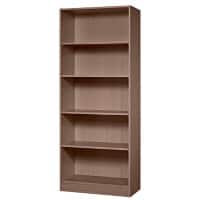 Hammerbacher Gemelamineerde spaanplaat Boekenkast 4 Planken 800 x 400 x 2.004 mm Donkerbruin Walnoot