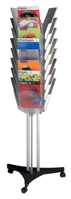 Paperflow Mobiel Folderhouder A4 Aluminium Transparant, zilver