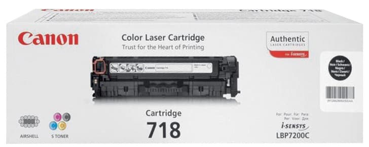 Canon 718BK Origineel Tonercartridge Zwart