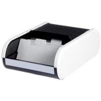 helit Visitekaarthouder Zwart, wit A8 300 Karten Rubber 13,6 x 24,2 x 6,7 cm