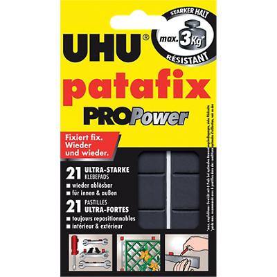 UHU Zelfklevende lijmpads Patafix ProPower Zwart Pak van 21