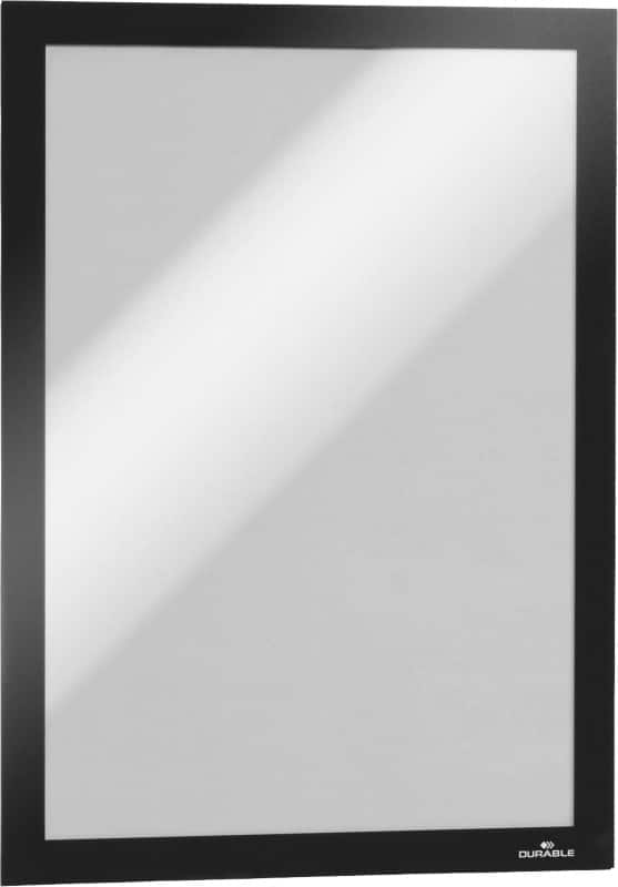 DURABLE DURAFRAME A4 Displayframe Zelfklevend, Magnetisch Zwart Klevend PVC (Polyvinylchloride) 487201 23,4 (B) x 0,6 (D) x 32,6 (H) cm 2 Stuks