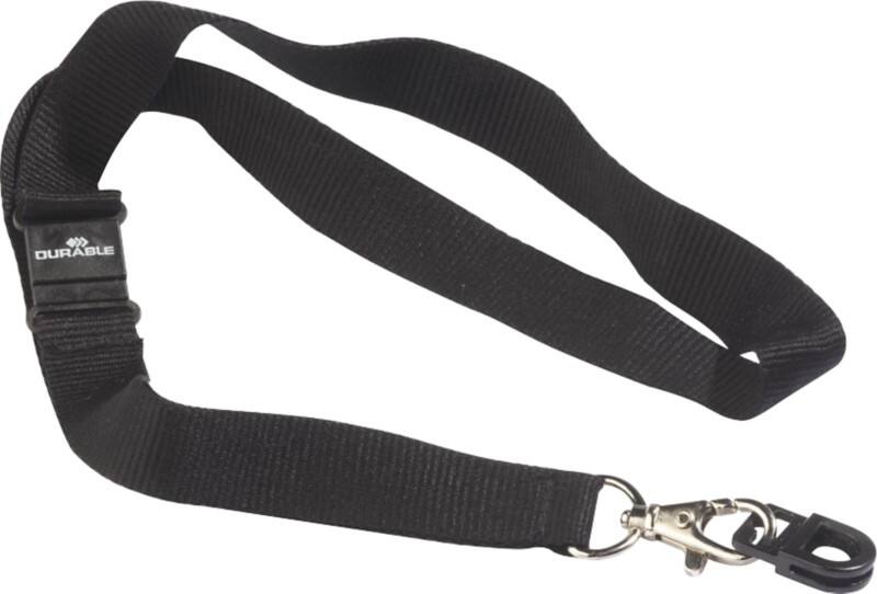 DURABLE Textielkoorden voor badges CARD FIX Zwart Textielband 2 cm 10 Stuks