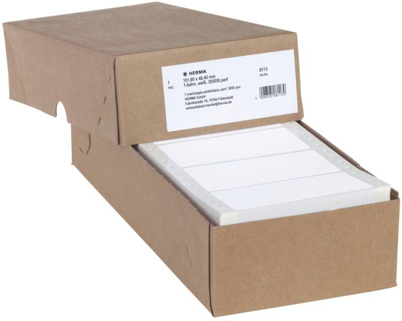 HERMA Computeretiketten 8113 Zelfklevend Wit 101,6 x 48,4 mm 3000 Stuks