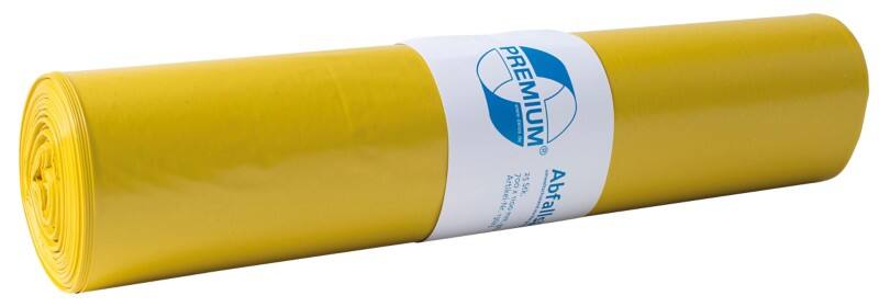 DEISS LDPE Premium Gemiddeld gebruik Vuilniszakken 120 l Geel PE (polyethyleen) 60 micron 25 Stuks