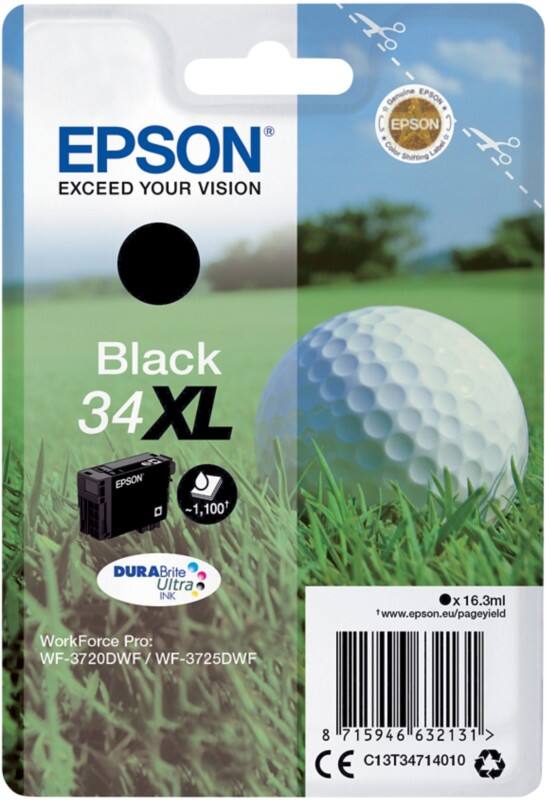 Epson 34XL Origineel Inktcartridge C13T34714010 Zwart
