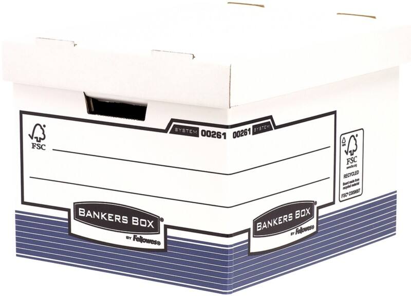 Bankers Box Systeem Karton Archiefdoos Wit 40,4 x 33,5 x 29,2 cm 10 Stuks