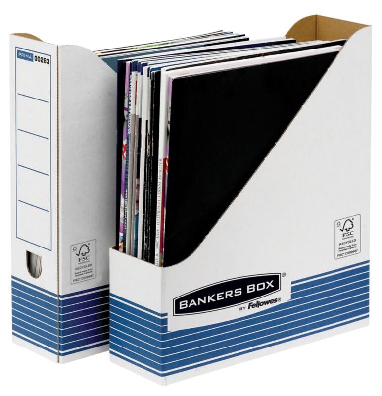 Bankers Box System Tijdschriftencassette A4 Blauw, wit 10 stuks 316 x 81 x 263 mm